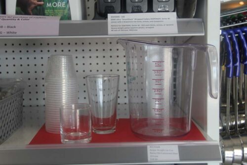 photo of glassware and 4 quart pitcher in stock at the C&C Suppliers warehouse
